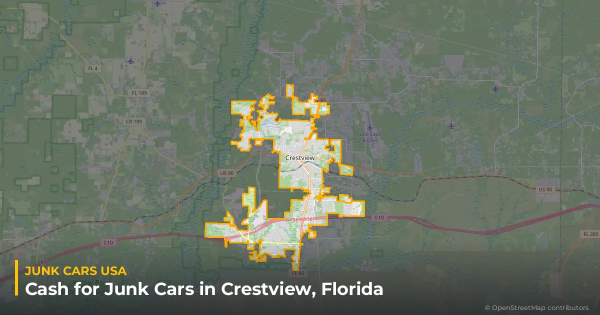 Crestview, FL service area map