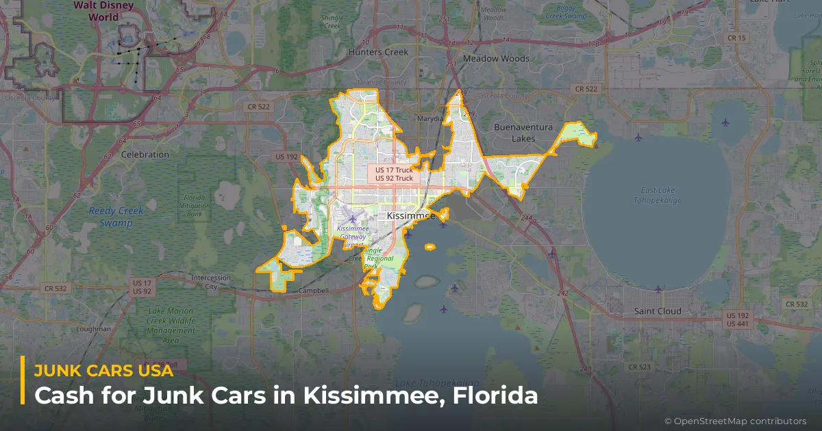 Kissimmee, FL service area map