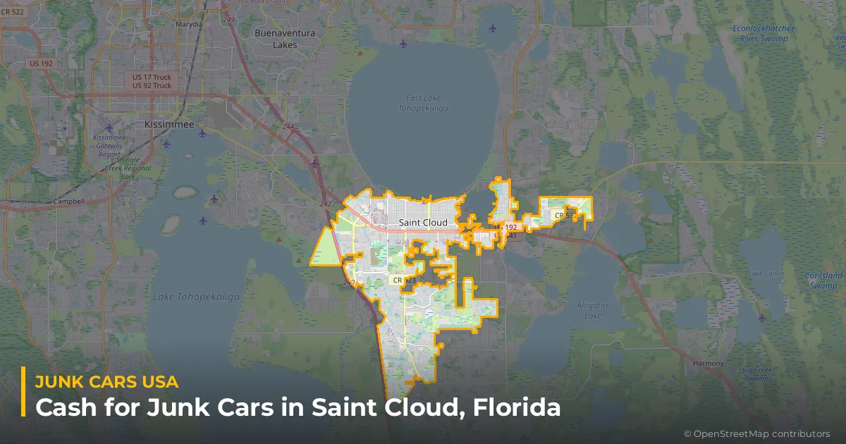 Saint Cloud, FL service area map
