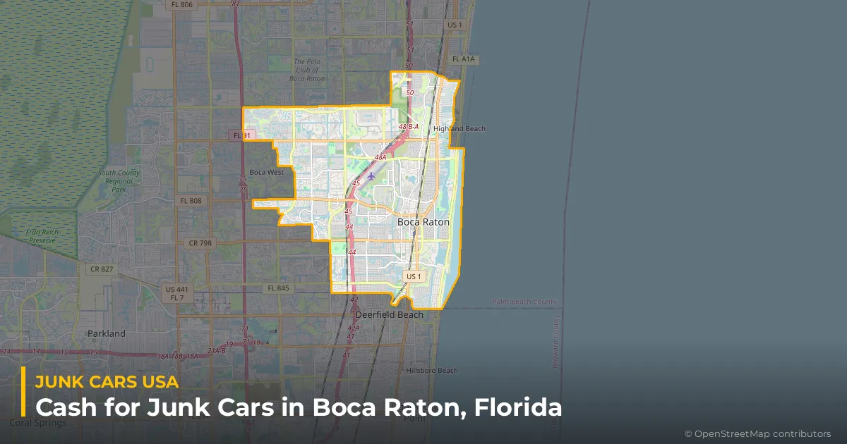 Boca Raton, FL service area map