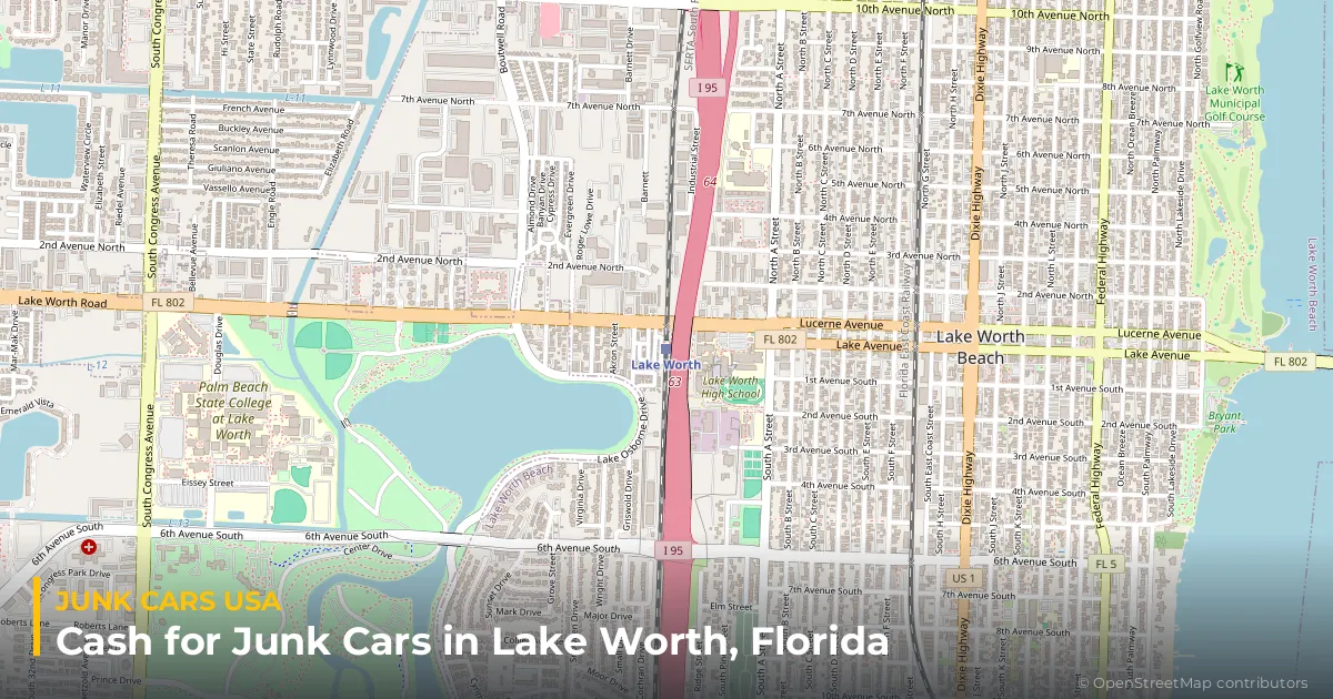 Lake Worth, FL service area map
