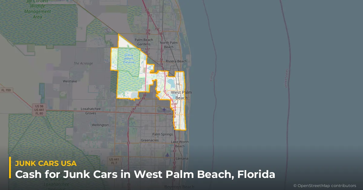 West Palm Beach, FL service area map