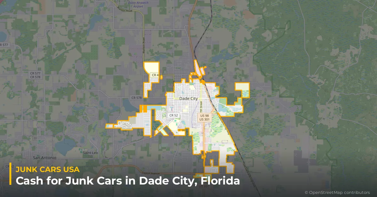Dade City, FL service area map