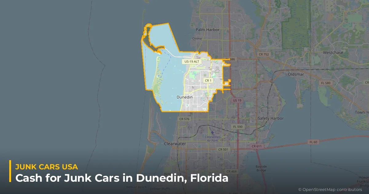 Dunedin, FL service area map