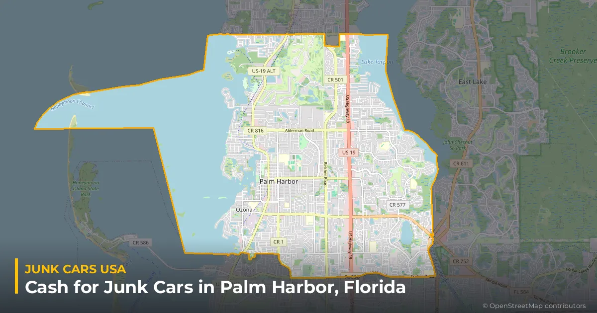 Palm Harbor, FL service area map
