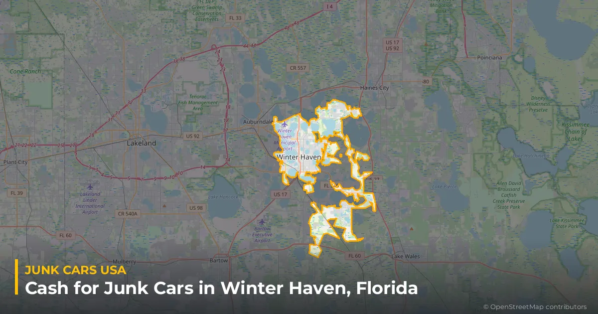 Winter Haven, FL service area map