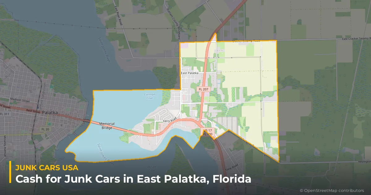 East Palatka, FL service area map