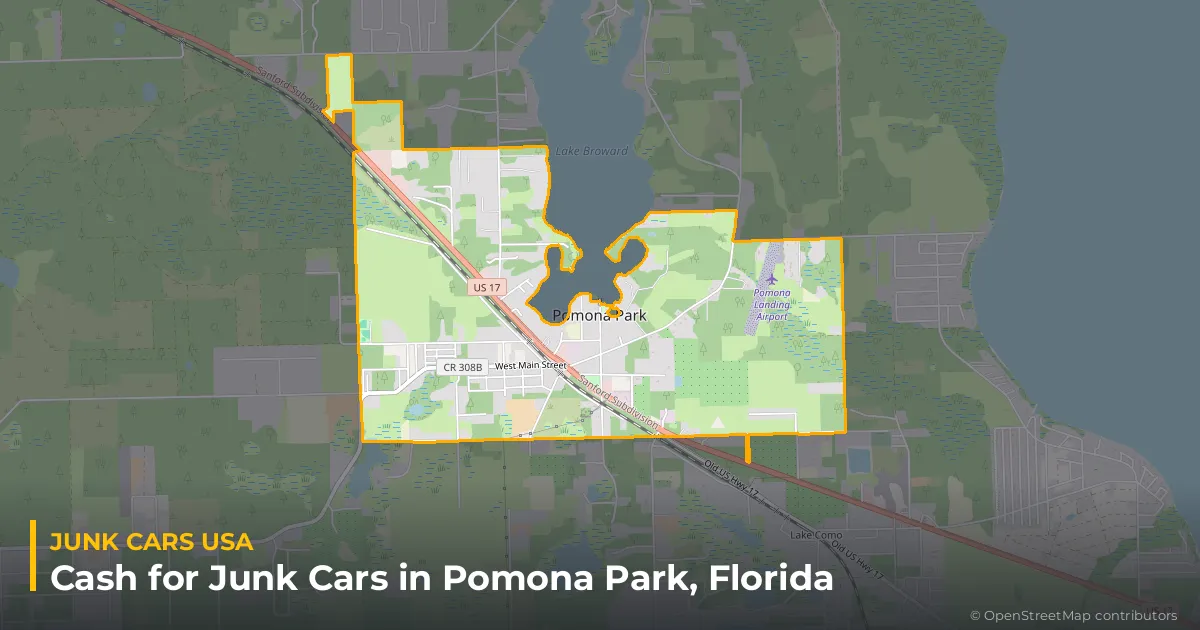 Pomona Park, FL service area map