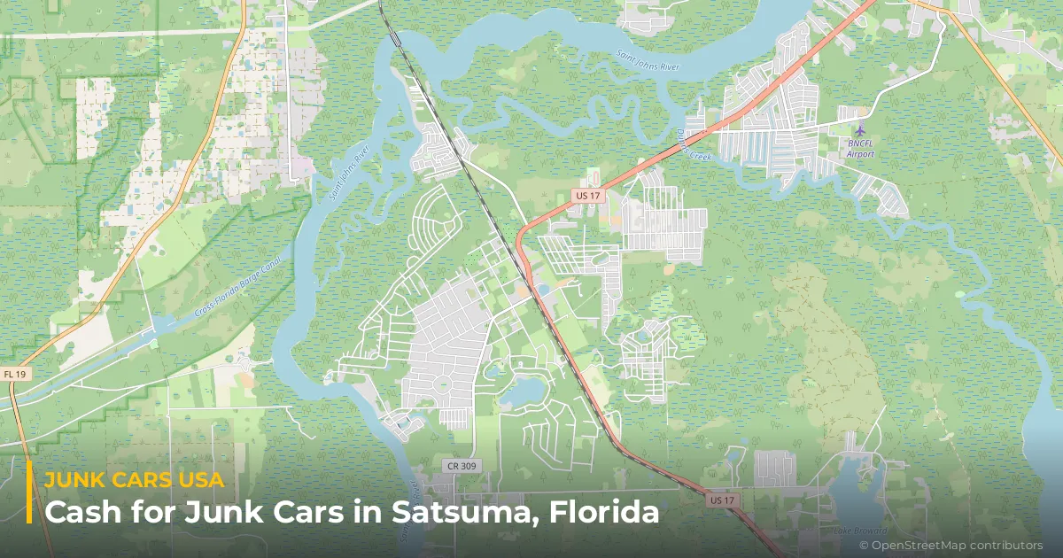 Satsuma, FL service area map
