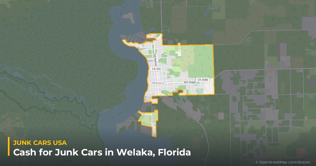 Welaka, FL service area map