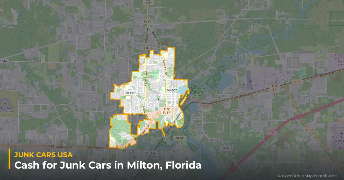 Milton, FL service area map