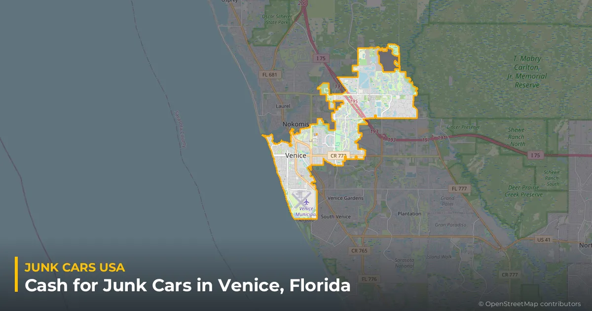 Venice, FL service area map
