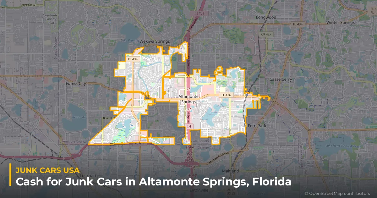 Altamonte Springs, FL service area map