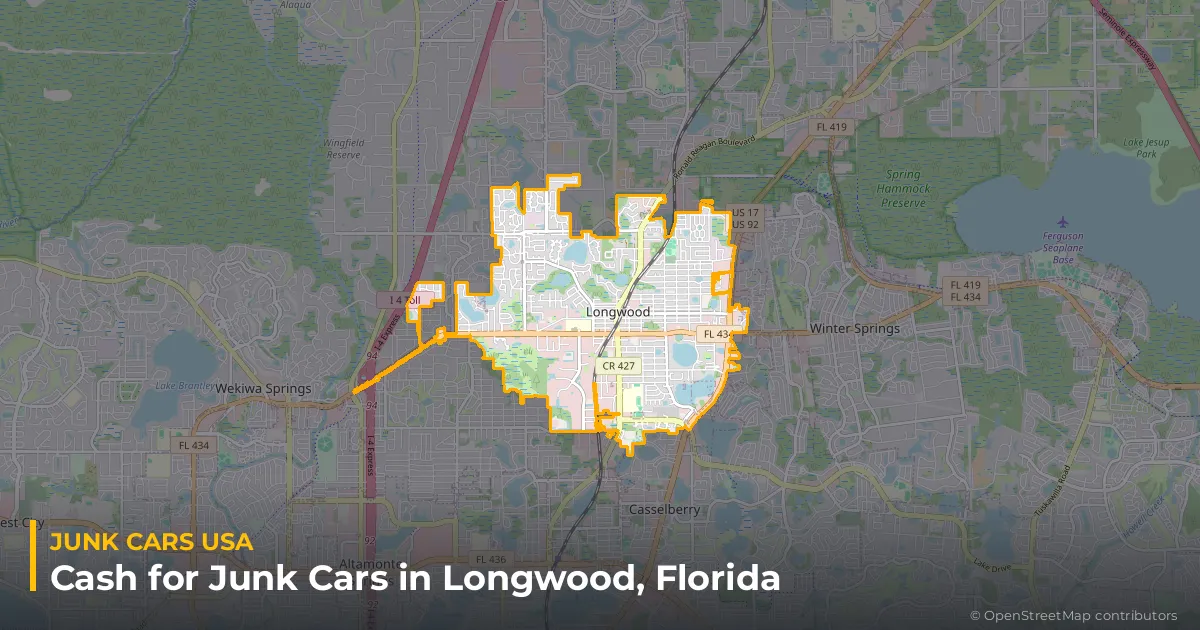 Longwood, FL service area map