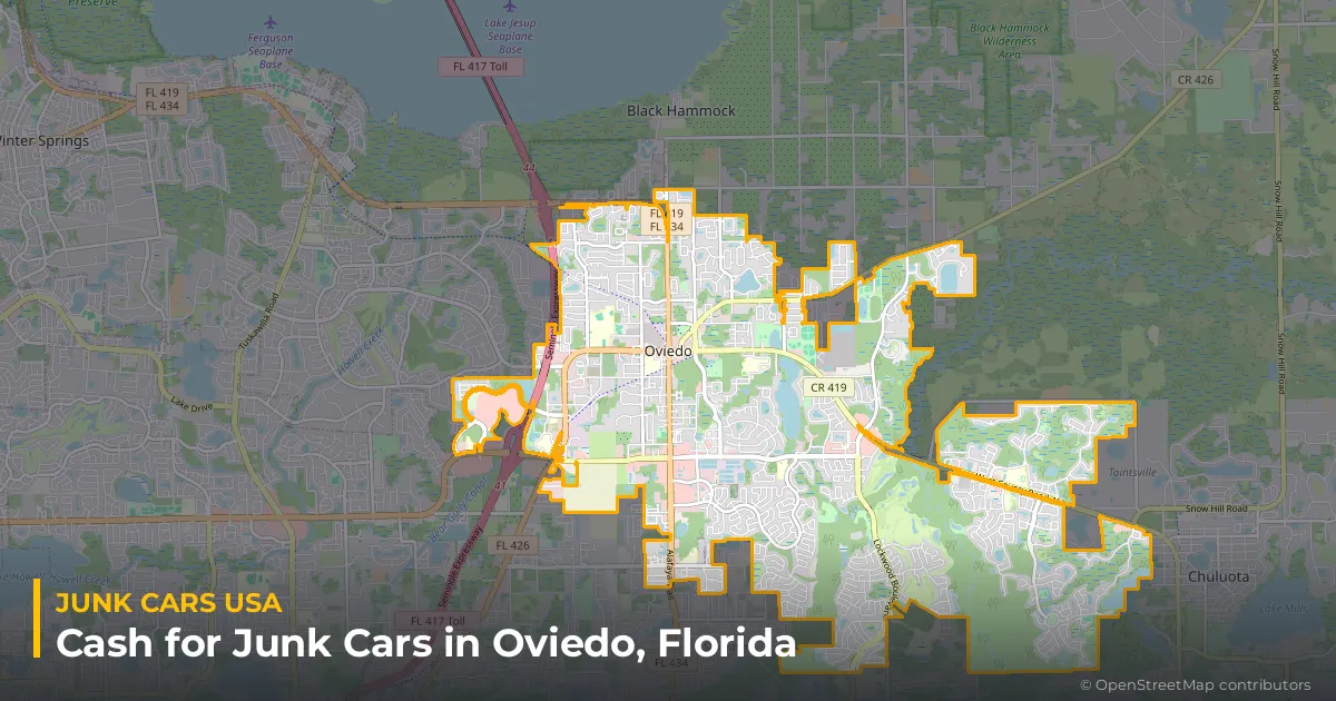 Oviedo, FL service area map