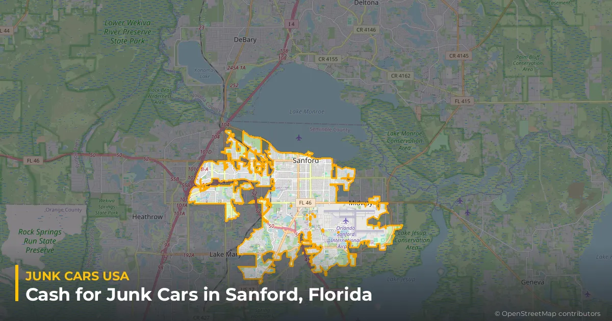 Sanford, FL service area map