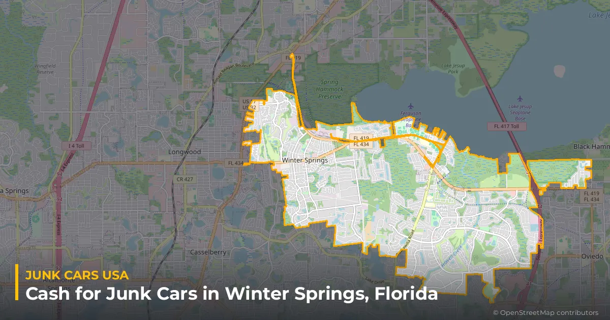 Winter Springs, FL service area map
