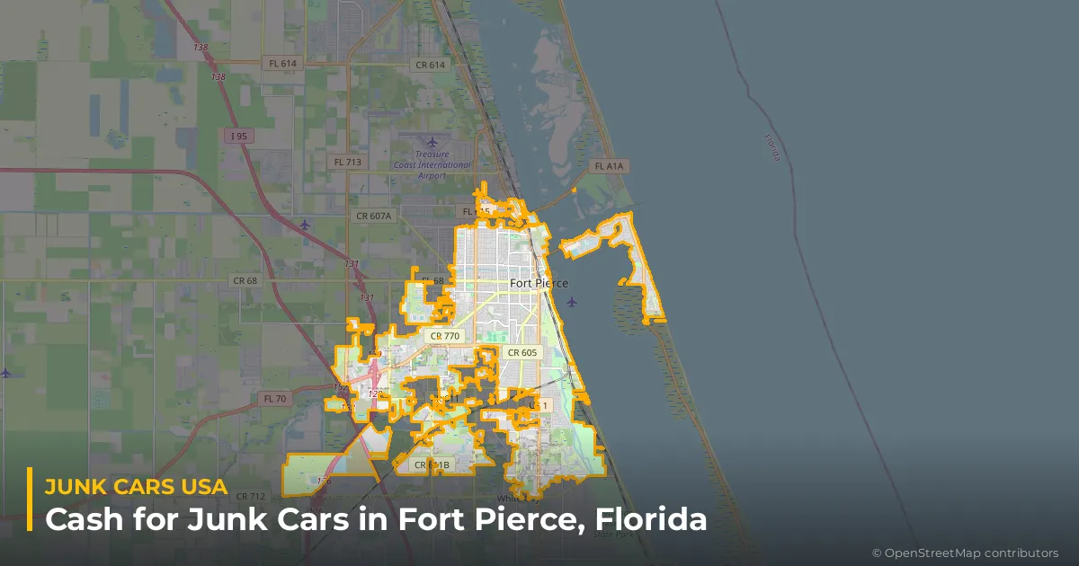 Fort Pierce, FL service area map