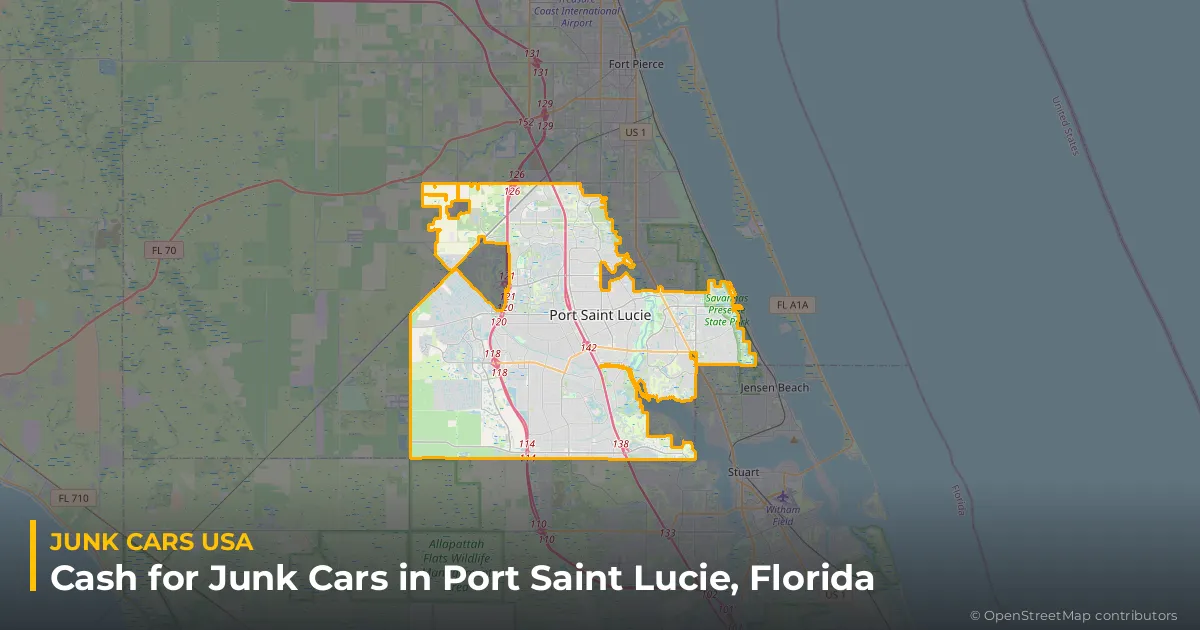 Port Saint Lucie, FL service area map