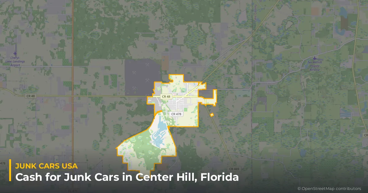 Center Hill, FL service area map