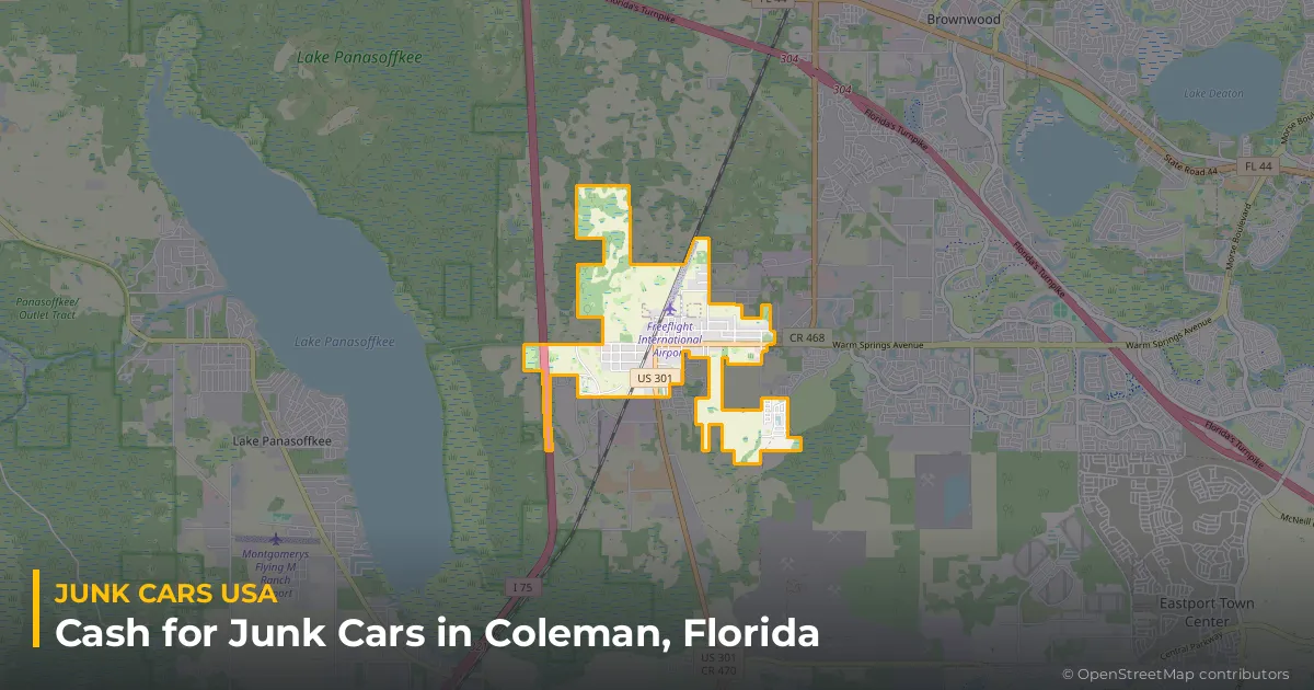 Coleman, FL service area map