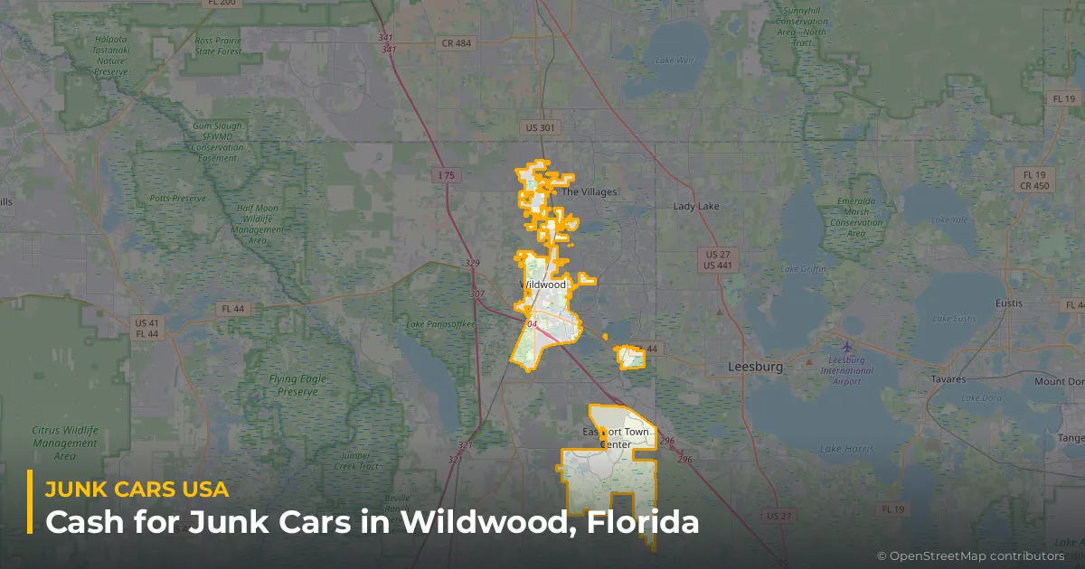 Wildwood, FL service area map