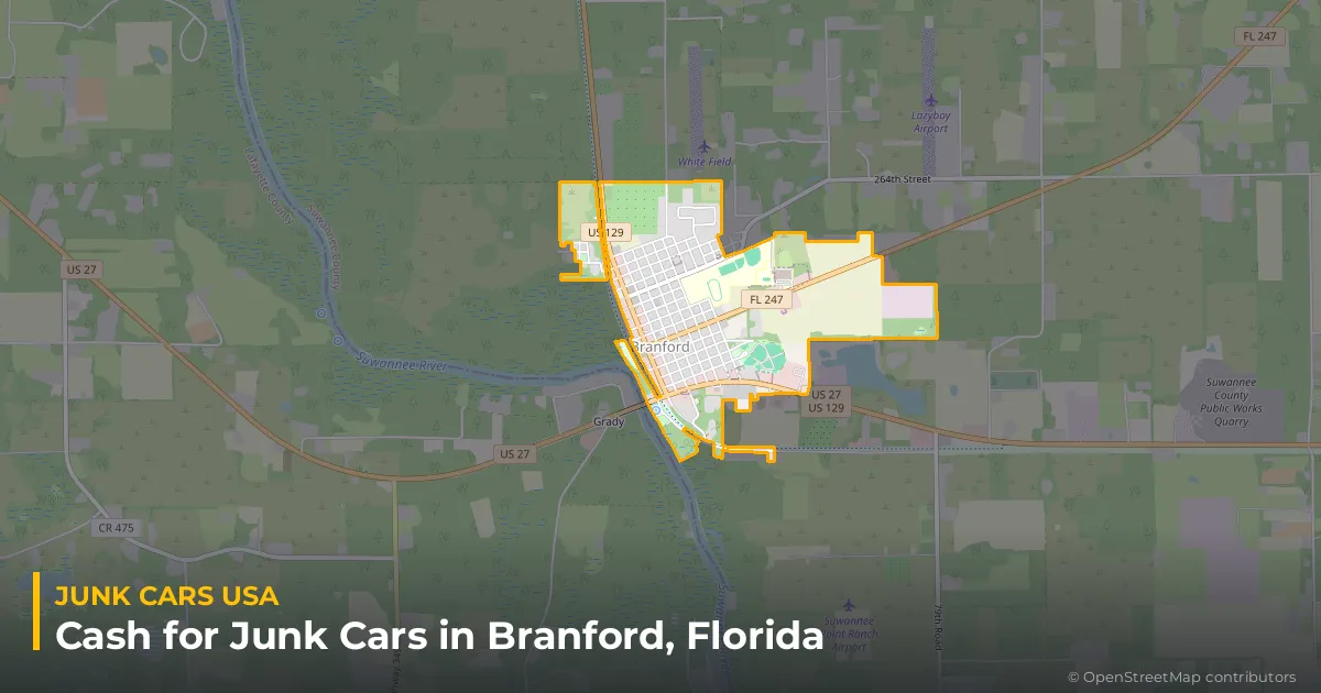 Branford, FL service area map