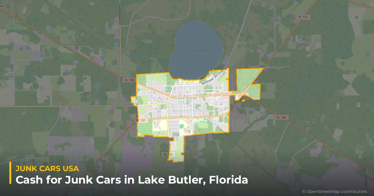Lake Butler, FL service area map