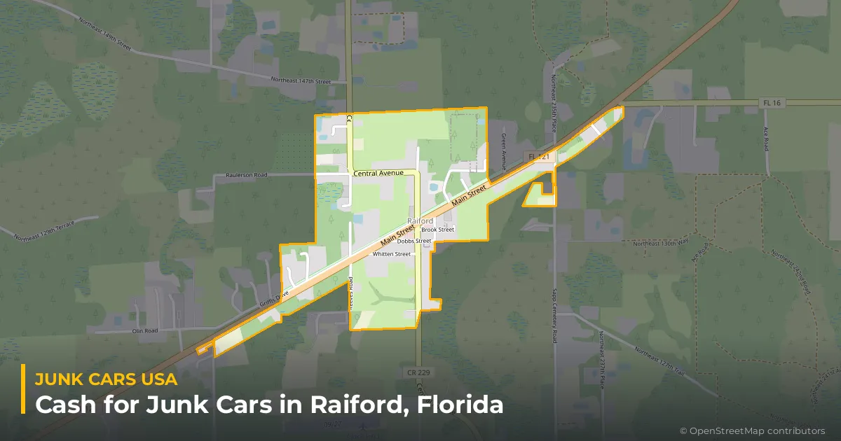 Raiford, FL service area map