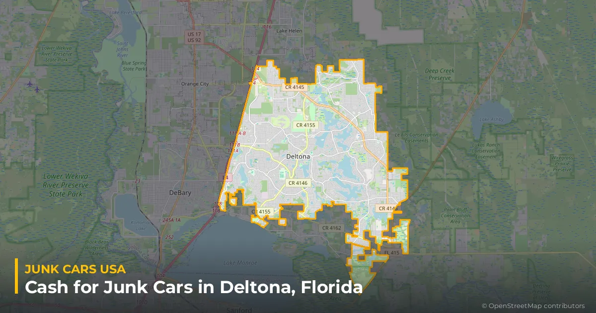 Deltona, FL service area map