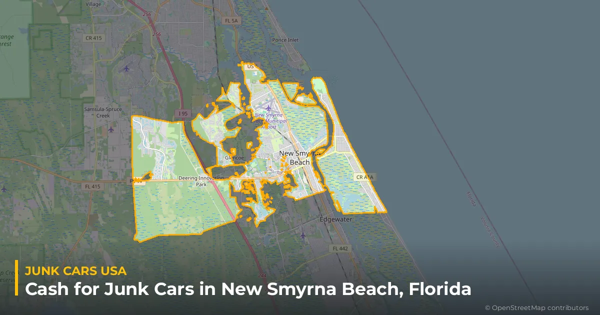 New Smyrna Beach, FL service area map
