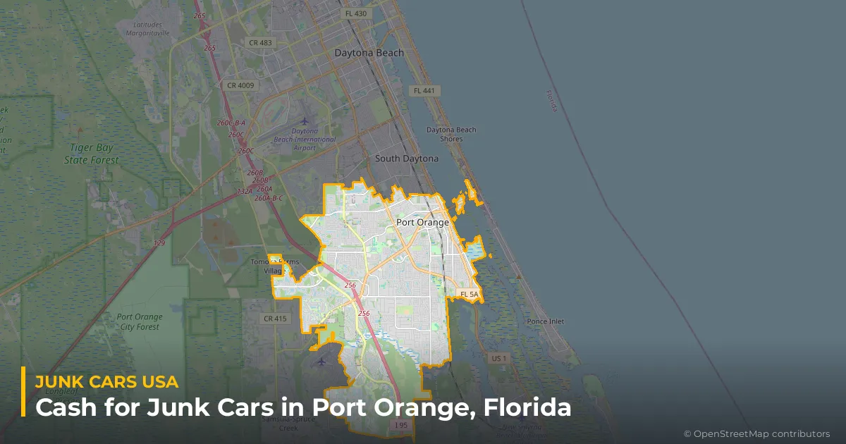 Port Orange, FL service area map