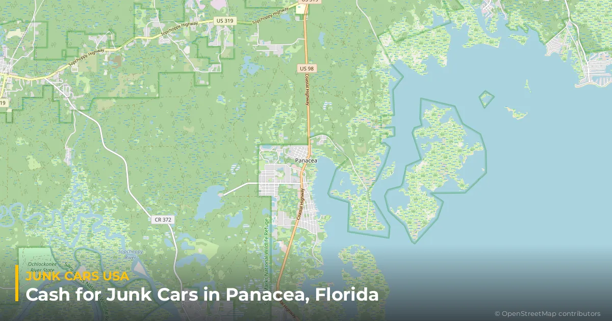 Panacea, FL service area map