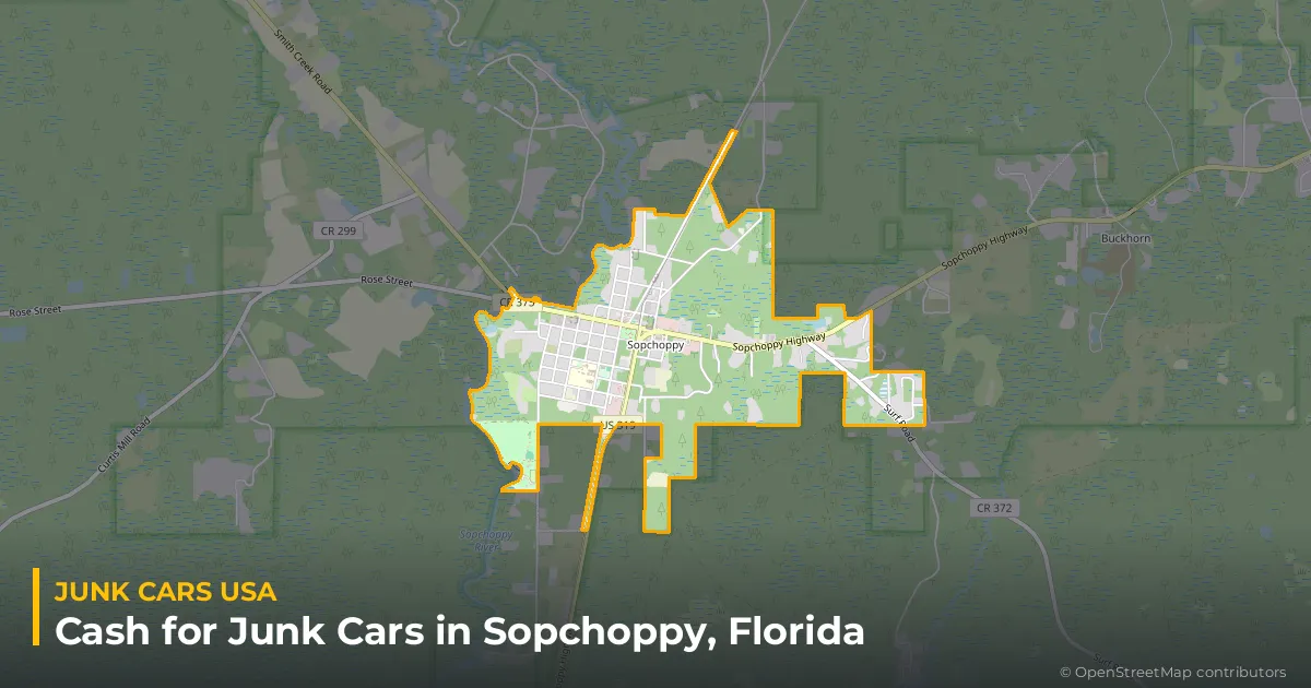 Sopchoppy, FL service area map