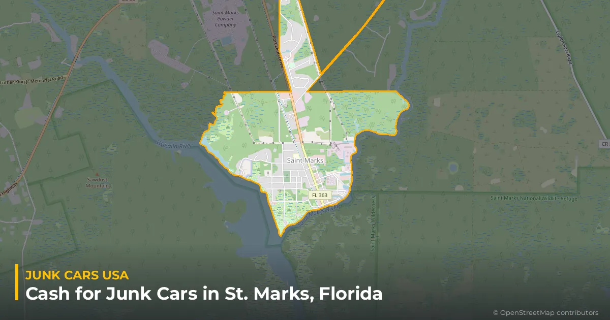 St. Marks, FL service area map