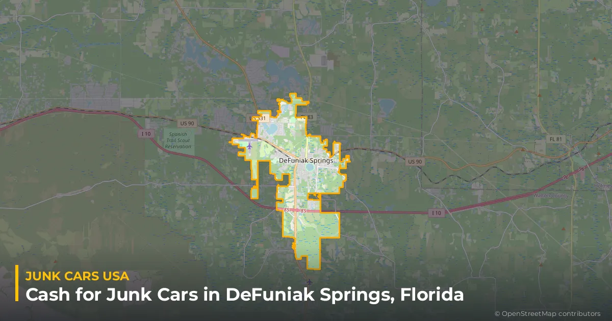 DeFuniak Springs, FL service area map