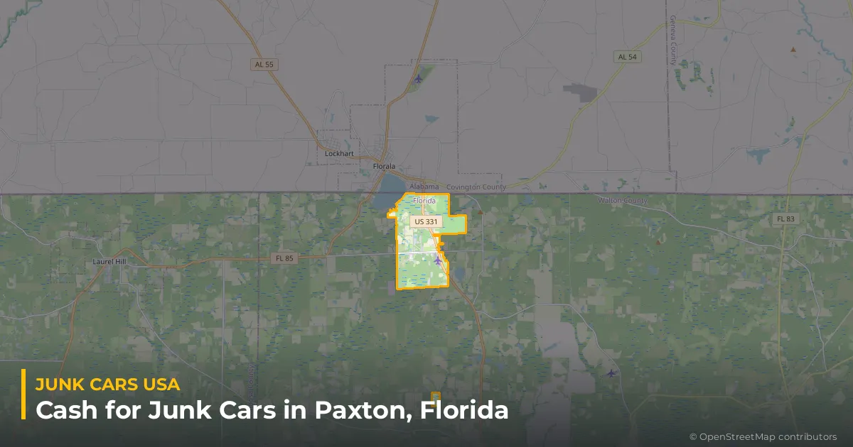 Paxton, FL service area map