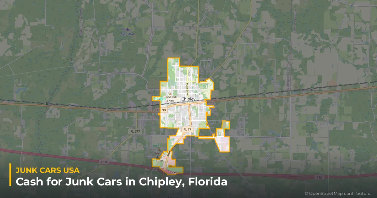 Chipley, FL service area map