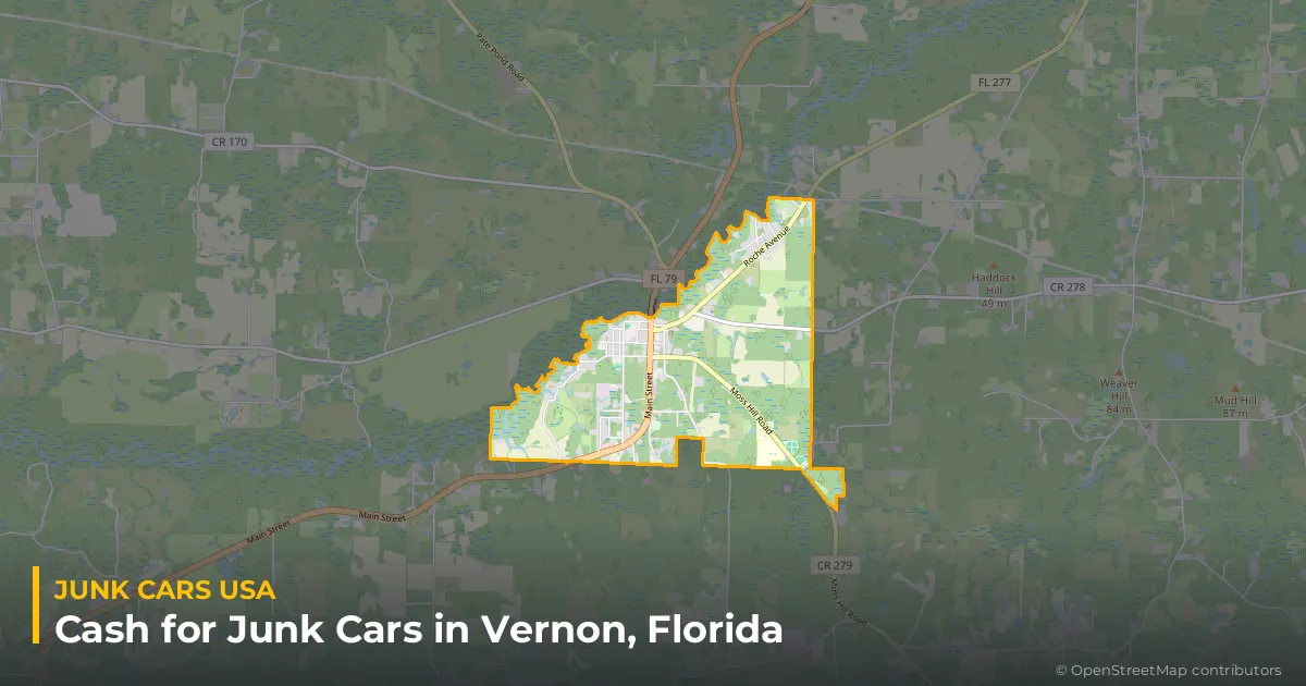 Vernon, FL service area map
