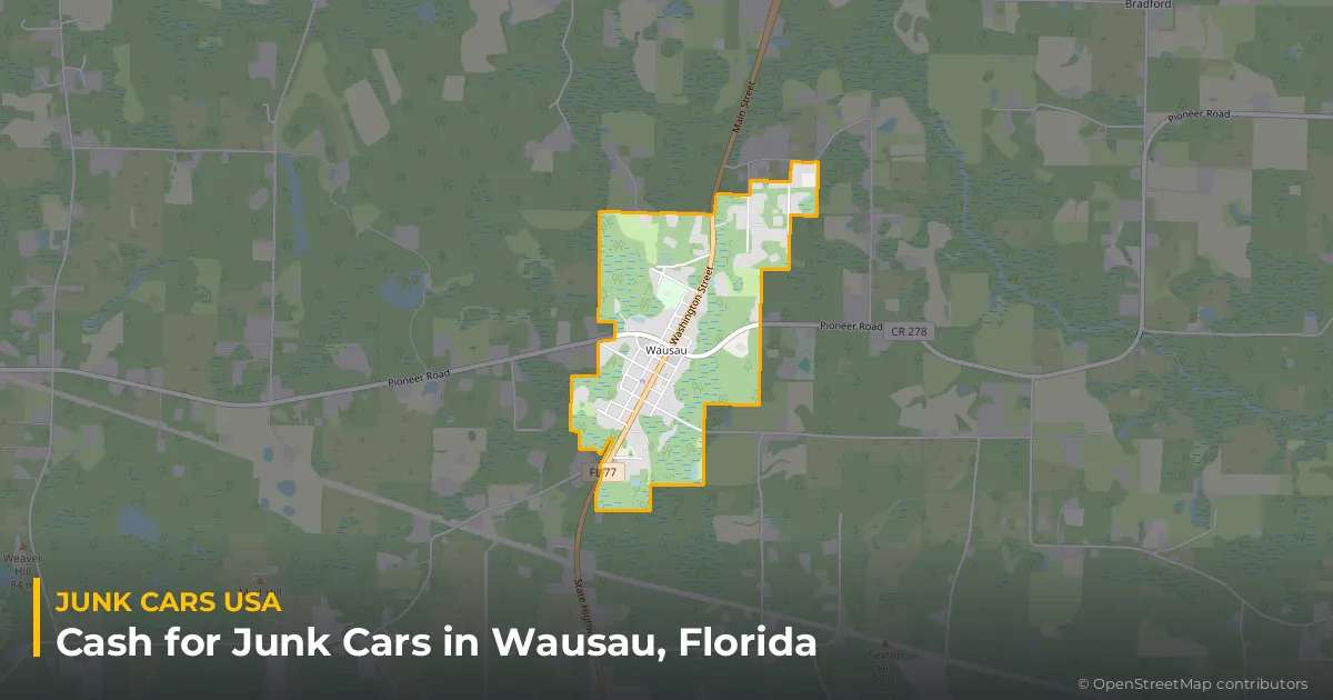 Wausau, FL service area map