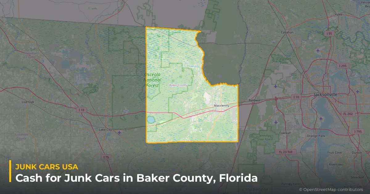 Baker County, FL service area map