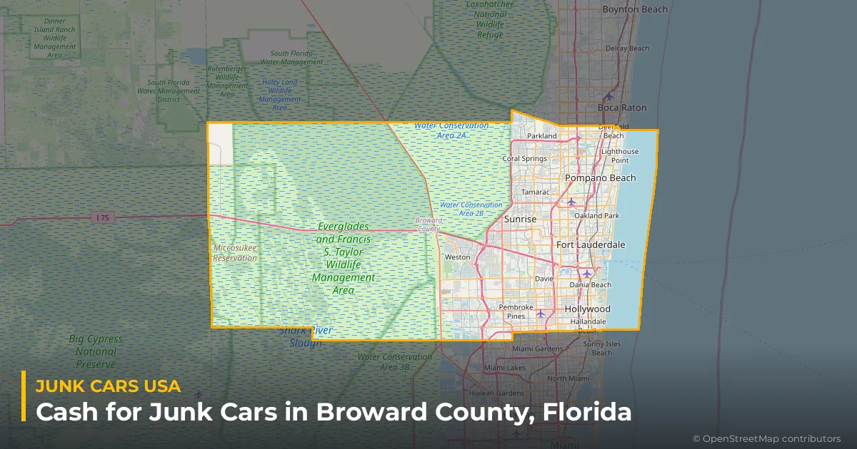 Broward County, FL service area map