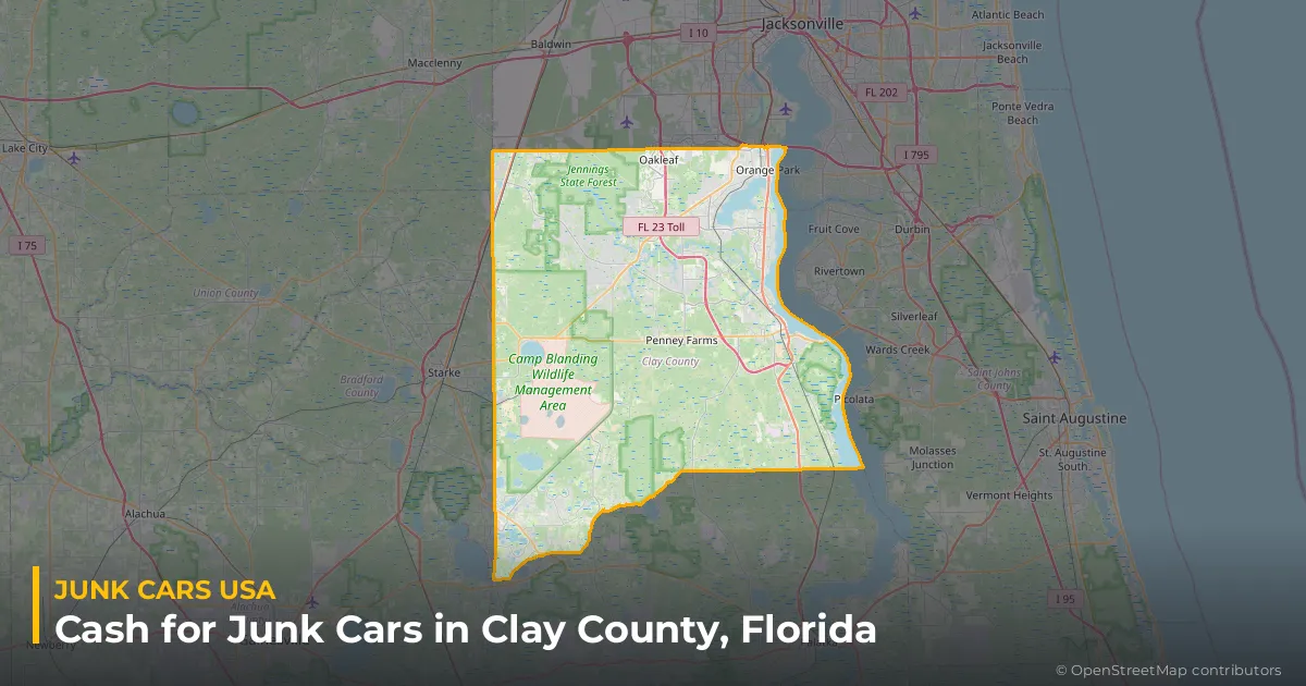 Clay County, FL service area map