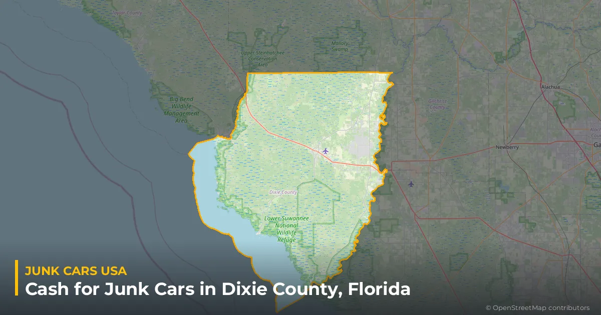 Dixie County, FL service area map