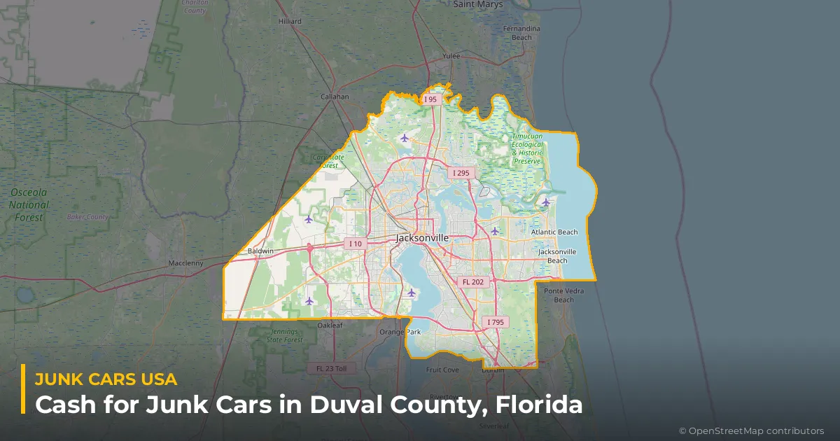 Duval County, FL service area map
