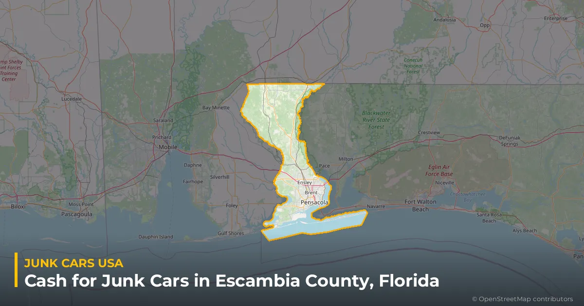 Escambia County, FL service area map