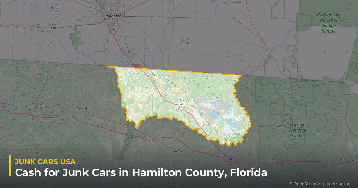 Hamilton County, FL service area map