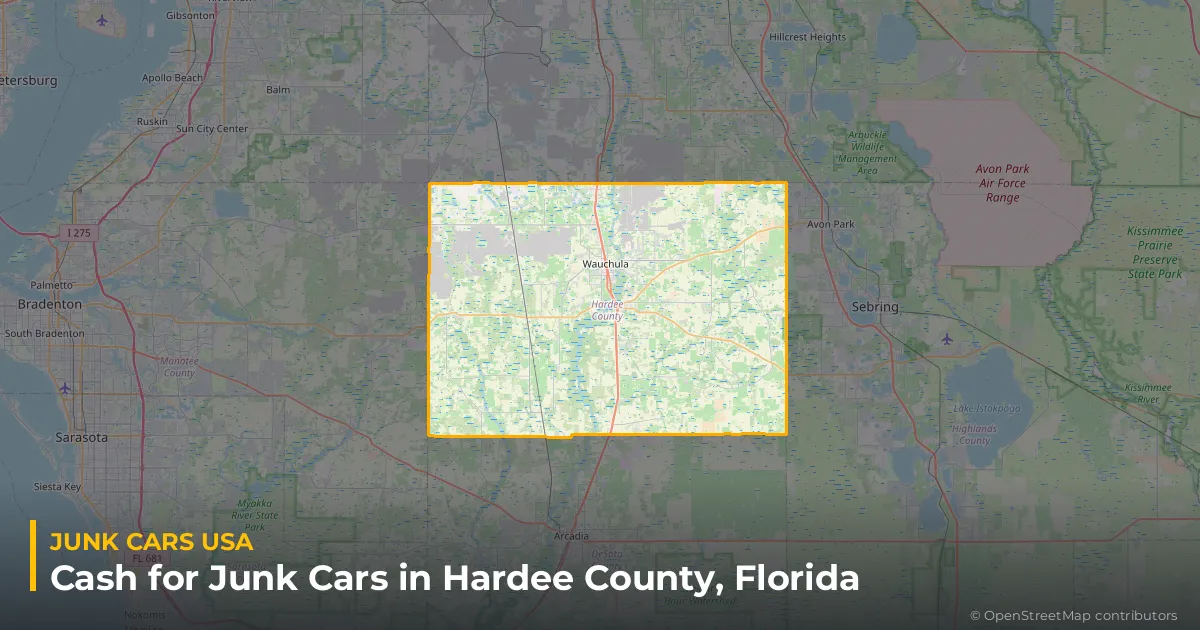 Hardee County, FL service area map