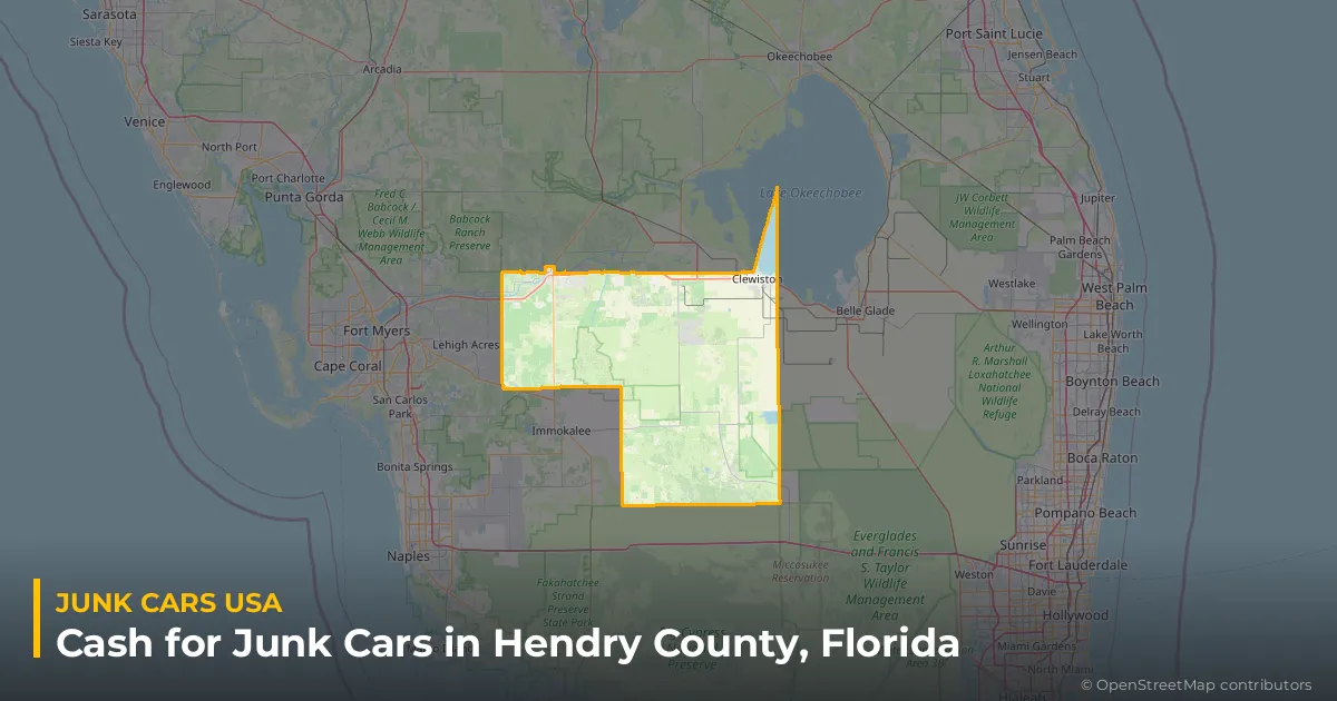 Hendry County, FL service area map
