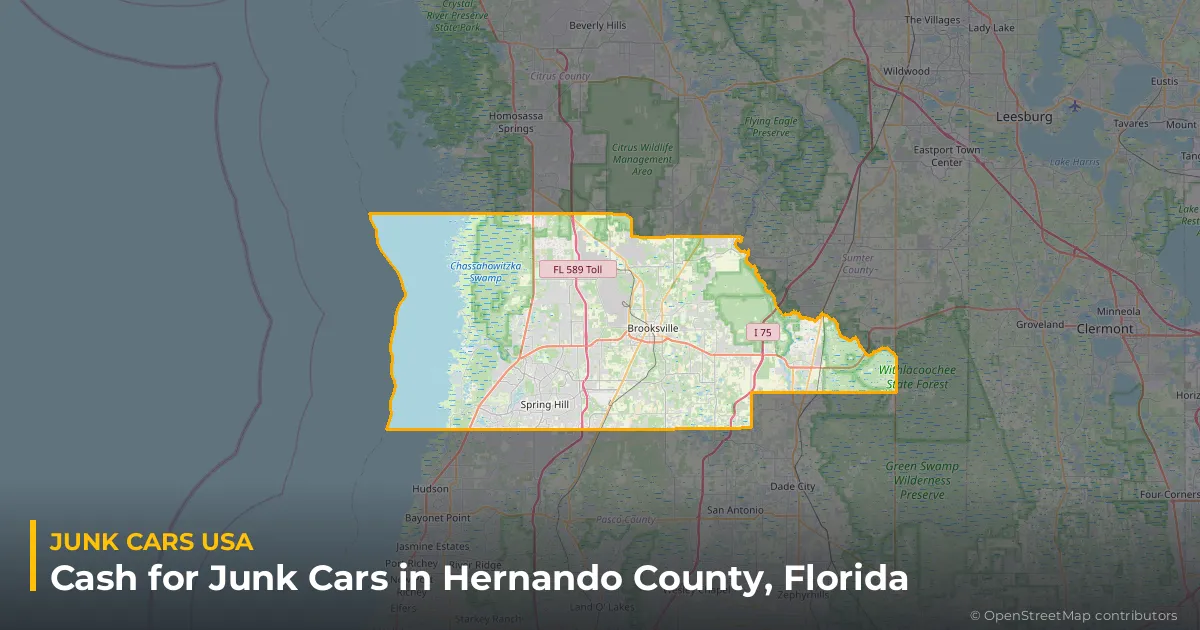 Hernando County, FL service area map